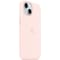 iPhone 15 Silicone deksel med MagSafe (lyserosa)