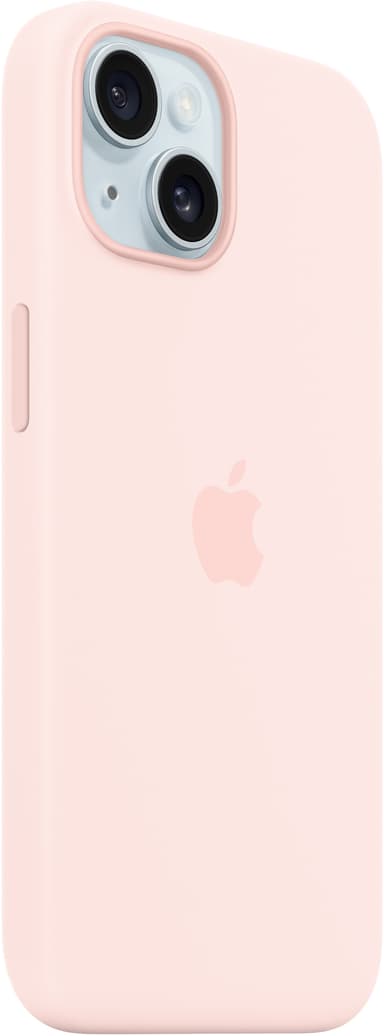 iPhone 15 Silicone deksel med MagSafe (lyserosa)