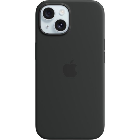 iPhone 15 Silicone deksel med MagSafe (sort)