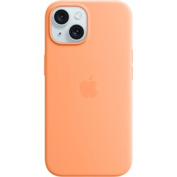 iPhone 15 Silicone deksel med MagSafe (oransje)