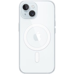 iPhone 15 gjennomsiktig deksel med MagSafe