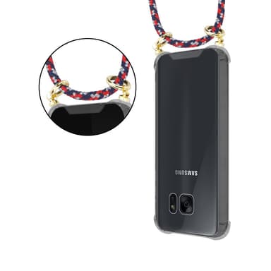 Samsung Galaxy S7 EDGE Deksel med Halskjede (blå)