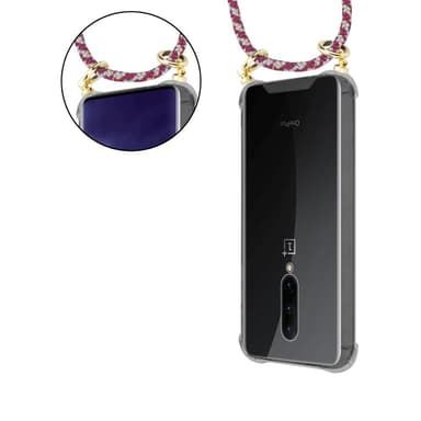 OnePlus 7 PRO Deksel med Halskjede (rød)