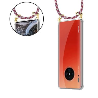 Huawei MATE 30 PRO Deksel med Halskjede (rød)