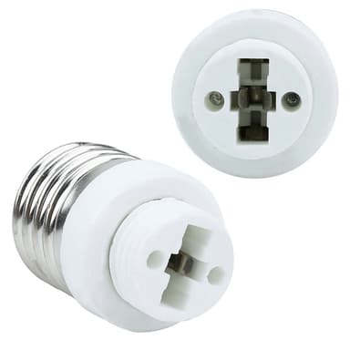 Lampeadapter for omformatering av 4x sett (E27 til G9)