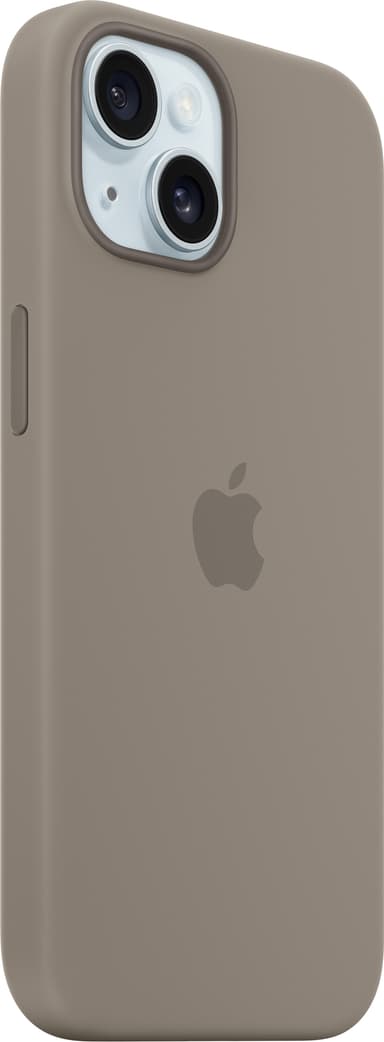 iPhone 15 Silicone deksel med MagSafe (leire)