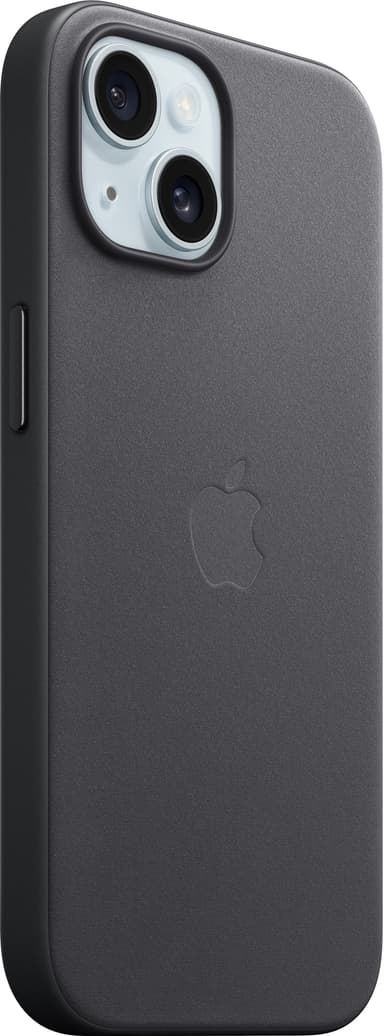 iPhone 15 FineWoven deksel med MagSafe (sort)