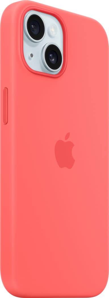 iPhone 15 Silicone deksel med MagSafe (guava)