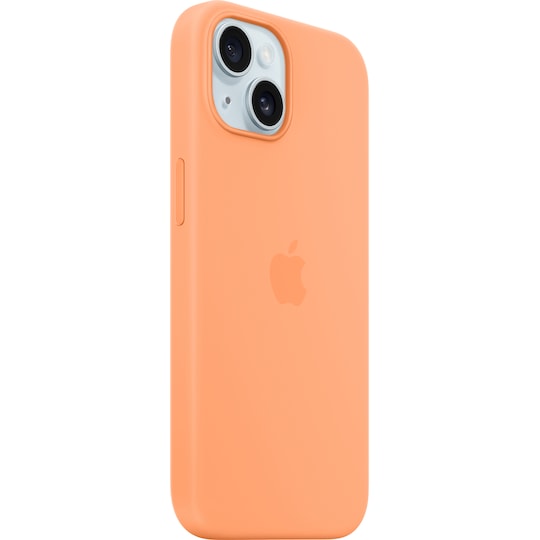 iPhone 15 Silicone deksel med MagSafe (oransje)