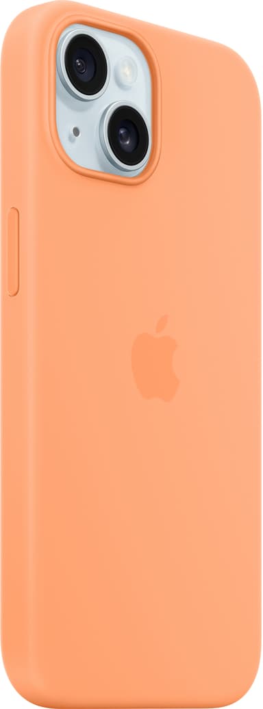 iPhone 15 Silicone deksel med MagSafe (oransje)