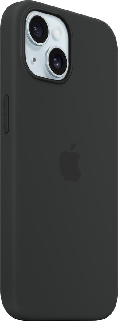 iPhone 15 Silicone deksel med MagSafe (sort)