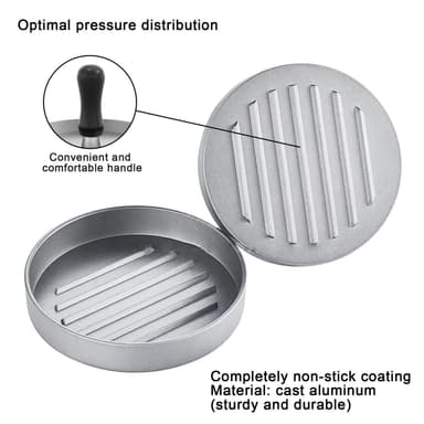 Press for Hamburgere 11.5 cm diameter (grå)