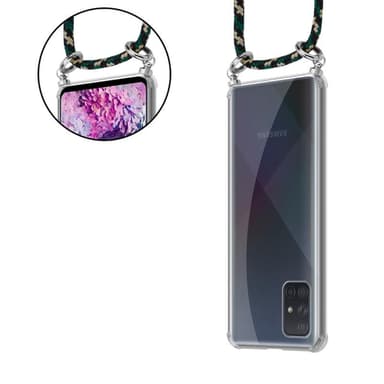 Samsung Galaxy A71 5G Deksel med Halskjede (brun)