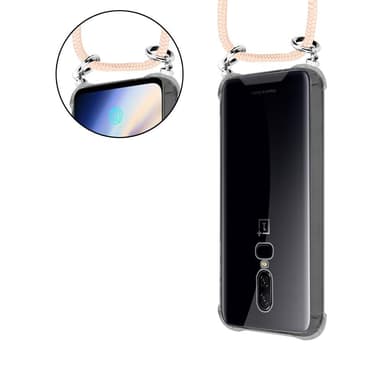 OnePlus 6 Deksel med Halskjede (rosa)