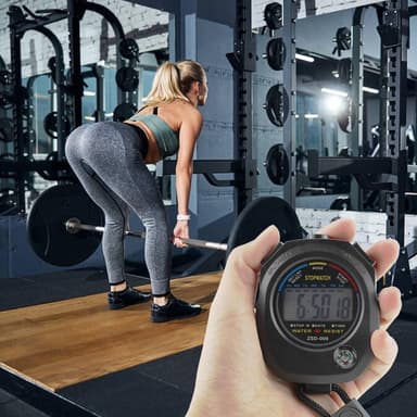 Sport Digital Timer Timer Stoppeklokke LCD-skjerm Svømmeløping
