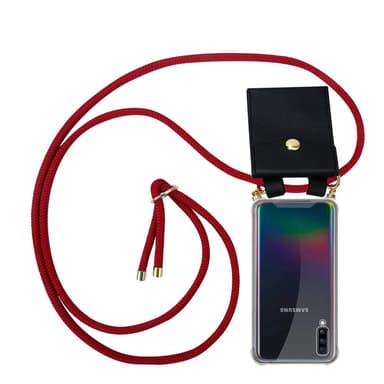 Samsung Galaxy A70 / A70s Deksel med Halskjede (rød)