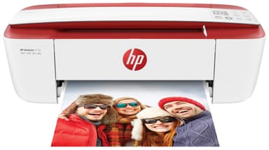 HP DeskJet 3732 AIO inkjet-skriver (rød/hvit))