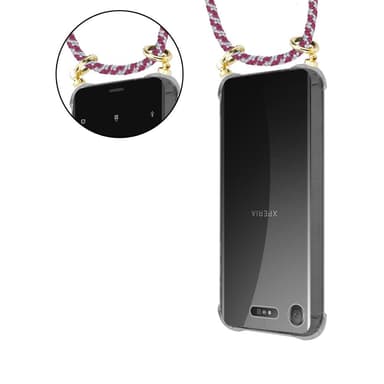 Sony Xperia XZ1 Deksel med Halskjede (rød)