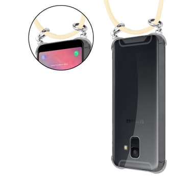 Samsung Galaxy A6 2018 Deksel med Halskjede (gul)