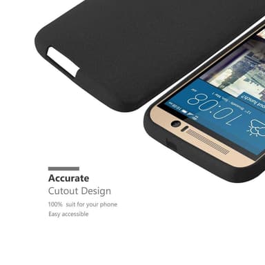 HTC ONE M9 silikondeksel case (svart)