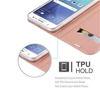Samsung Galaxy J5 2015 lommebokdeksel etui (rosa)