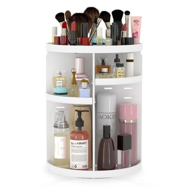 Kosmetikkveske Sminkeveske Toalettveske Make Up (hvit)