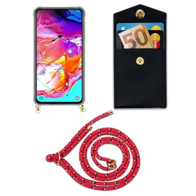Samsung Galaxy A70 / A70s deksel med Halskjede (rosa)