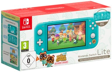 Nintendo Switch Lite Coral Animal Crossing: New Horizons (turkis)