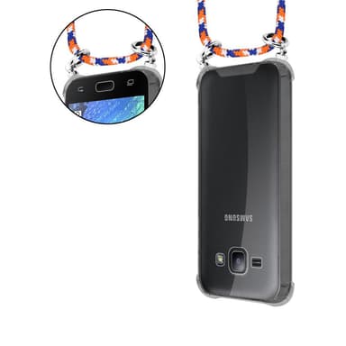 Samsung Galaxy J1 2015 Deksel med Halskjede (blå)