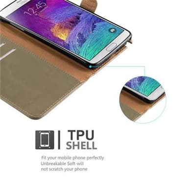 Samsung Galaxy NOTE 4 lommebokdeksel etui (brun)