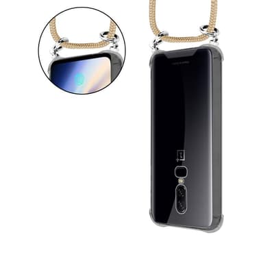 OnePlus 6 Deksel med Halskjede (brun)