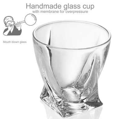 4x Whiskyglass Gammeldags Whisky Krystallglass