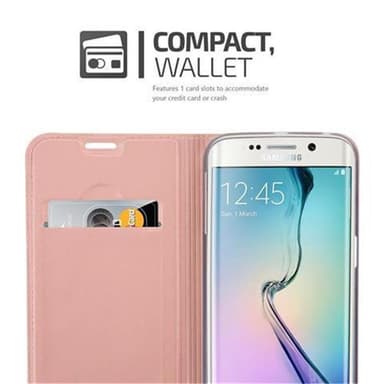 Samsung Galaxy S6 EDGE lommebokdeksel etui (rosa)