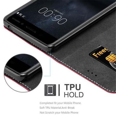 Nokia 6 2017 Deksel Case Cover (rød)