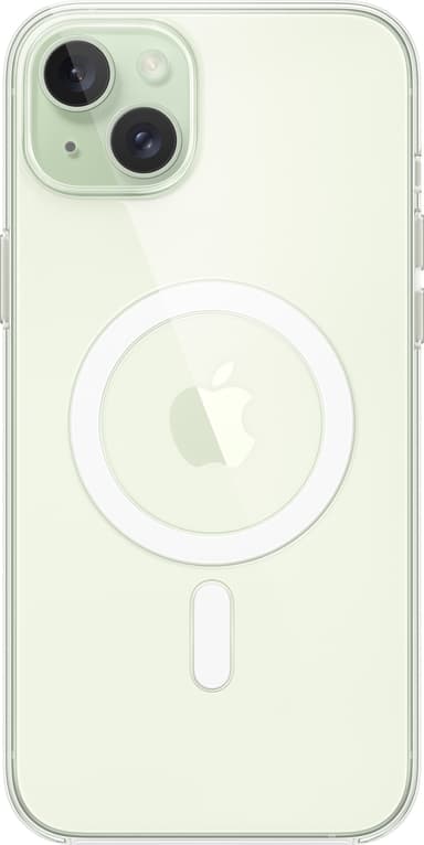 iPhone 15 Plus gjennomsiktig deksel med MagSafe