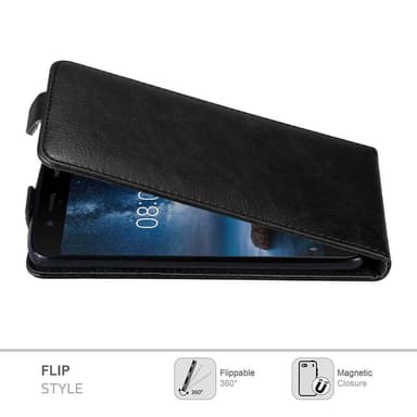 Nokia 8 2017 deksel flip cover (svart)