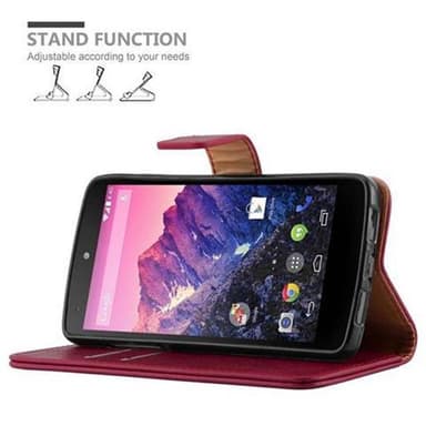 LG Google NEXUS 5 lommebokdeksel etui (rød)
