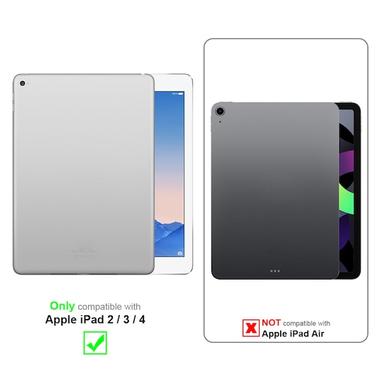 iPad 2 / 3 / 4 lommebokdeksel cover (grønn)