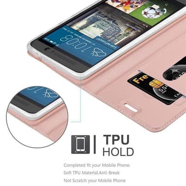 HTC ONE M9 lommebokdeksel etui (rosa)