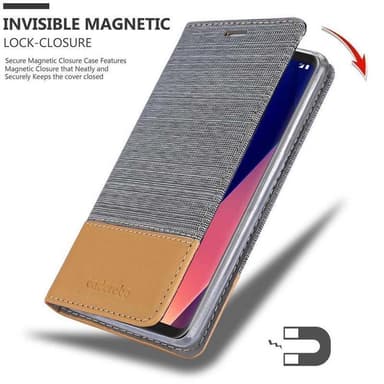 LG V30 / V30+ / V30S / V30S+ lommebokdeksel etui (grå)
