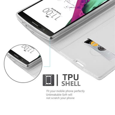 LG G4 / G4 PLUS lommebokdeksel etui (sølv)