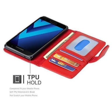 Samsung Galaxy A5 2017 lommebokdeksel case (rød)