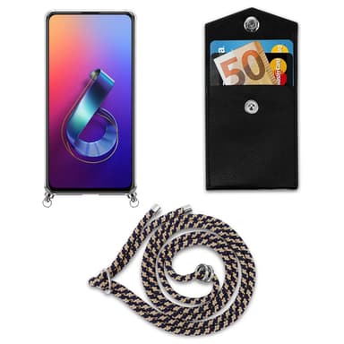 Asus ZenFone 6 Deksel med Halskjede (blå)