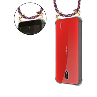 Nokia 1 2018 Deksel med Halskjede (blå)