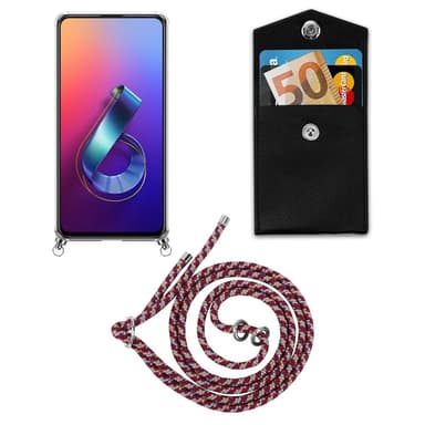 Asus ZenFone 6 Deksel med Halskjede (rød)