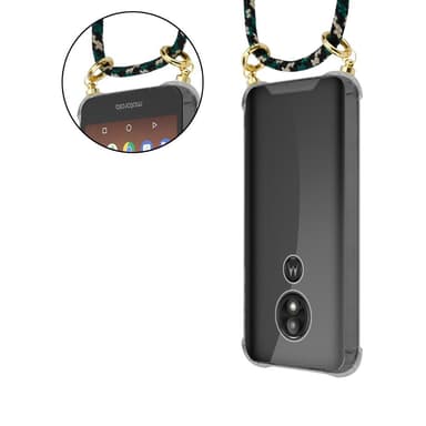 Motorola MOTO E5 / G6 PLAY Deksel med Halskjede (brun)