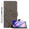 Samsung Galaxy A21 lommebokdeksel Blomster (grå)