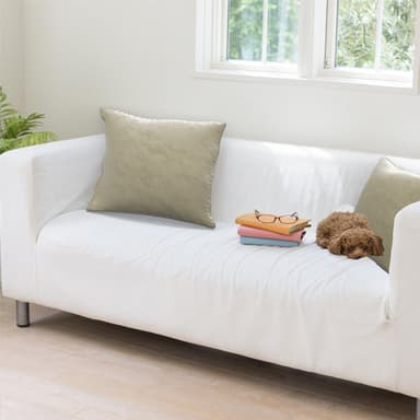 Putetrekk 40x40 cm dekorativ i fløyel (beige)