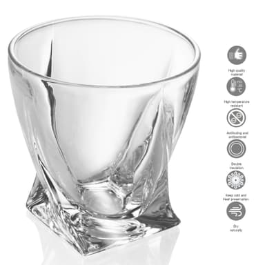 4x Whiskyglass Gammeldags Whisky Krystallglass
