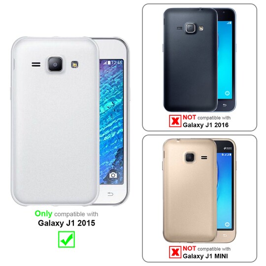 Samsung Galaxy J1 2015 Hardt Deksel Case (brun)